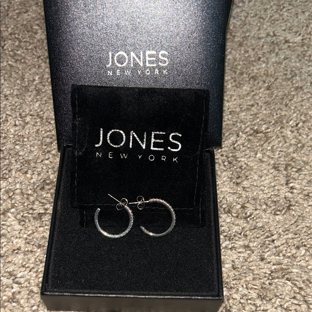 Jones New York Shimmering Silver Earrings